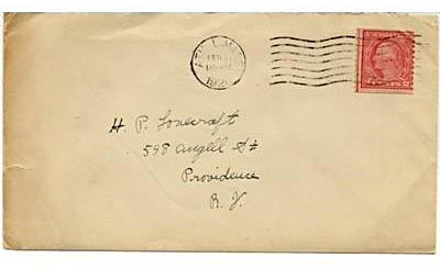 Письмо, отправленное Лавкрафтом самому себе 21 февраля 1920 года из Атолла, Массачусетс